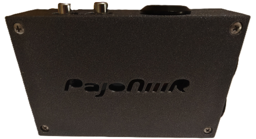 Rear view of the BL-A1800 enclosure showing the deep-textured black casing and the embossed PajoNiiiR wordmark.